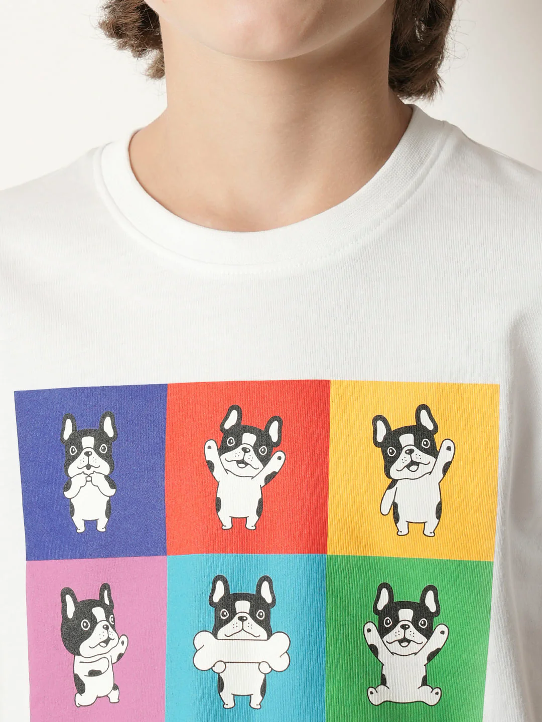Boys White Doggo Print T-shirt - Image 6