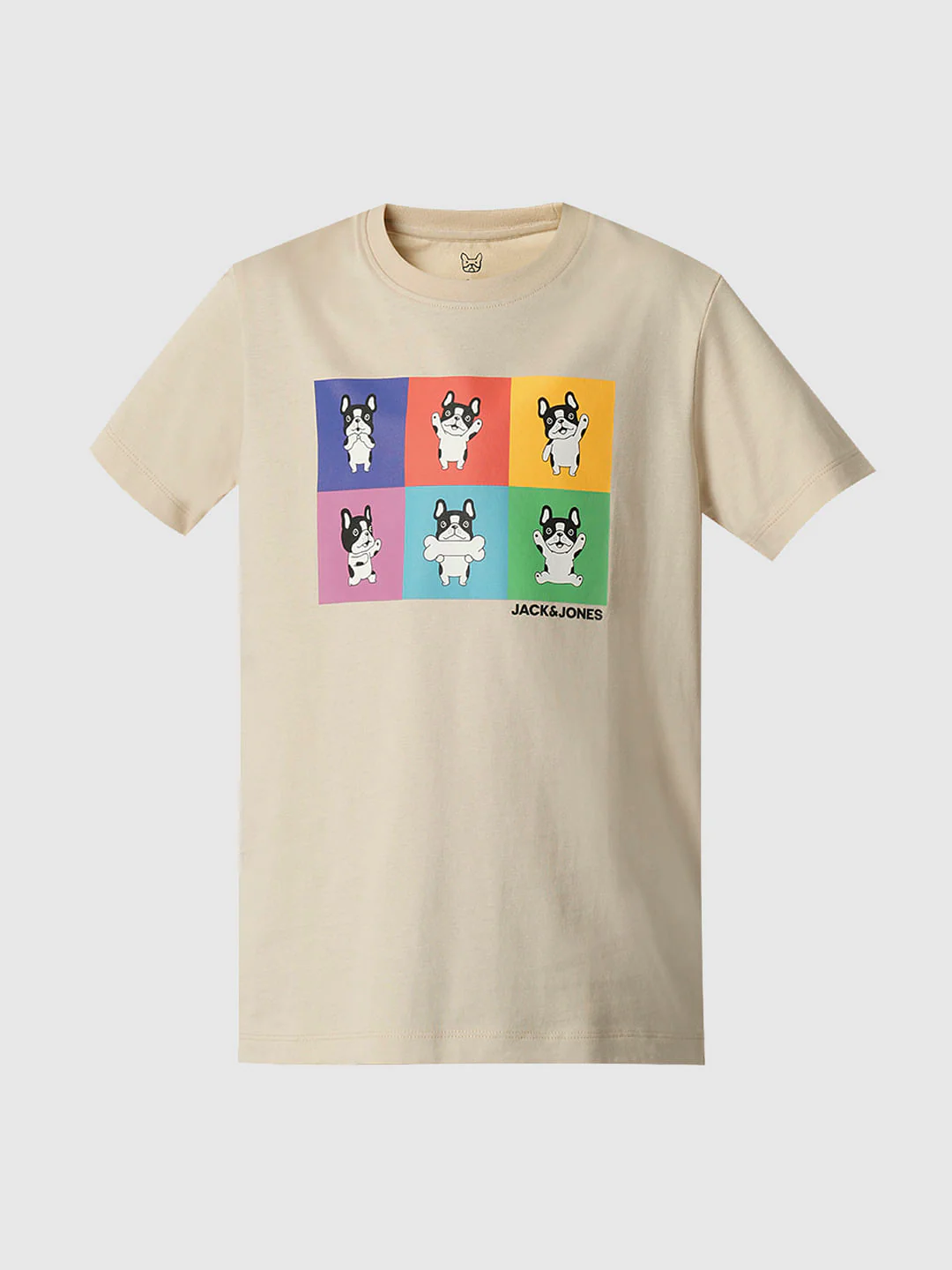 Boys Beige Doggo Print T-shirt - Image 7
