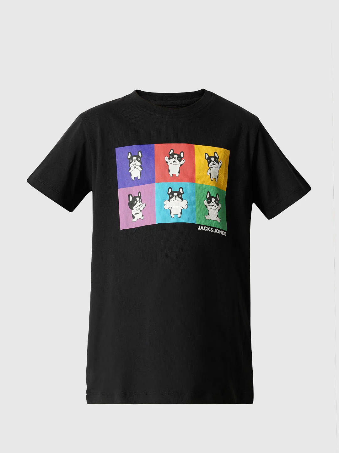 Boys Black Doggo Print T-shirt - Image 7