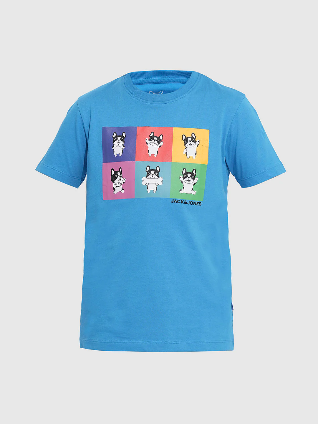 Blue Logo Print Crew Neck T-shirt - Image 7