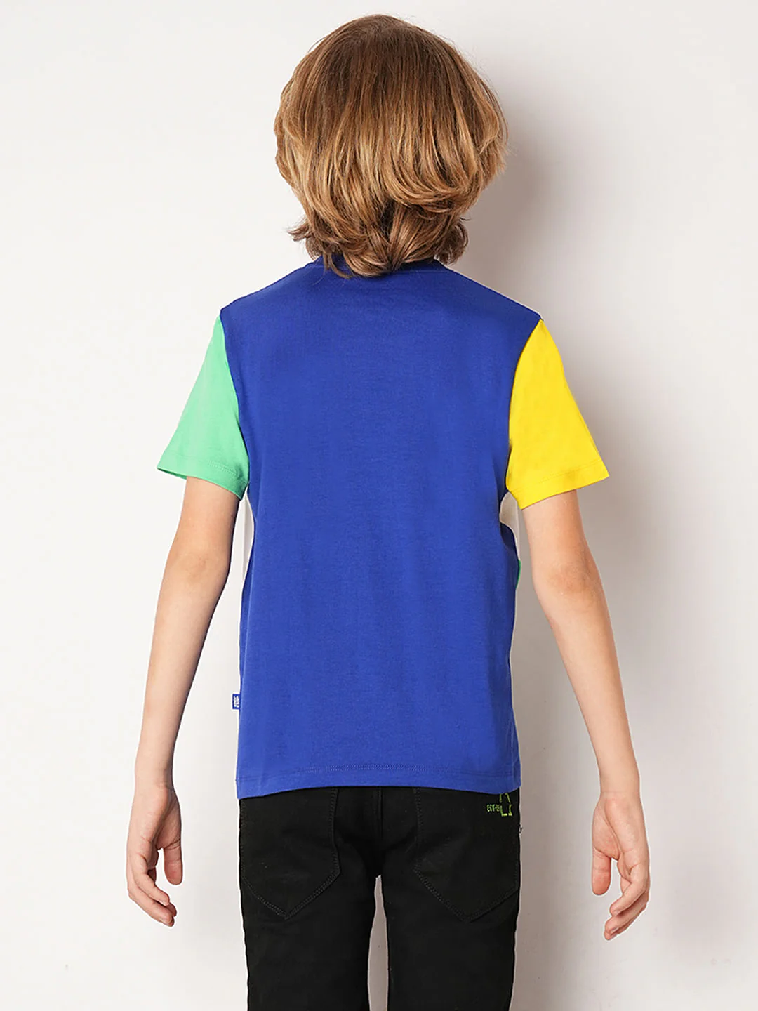 Blue Colourblocked Co-ord Set T-Shirt - Image 4