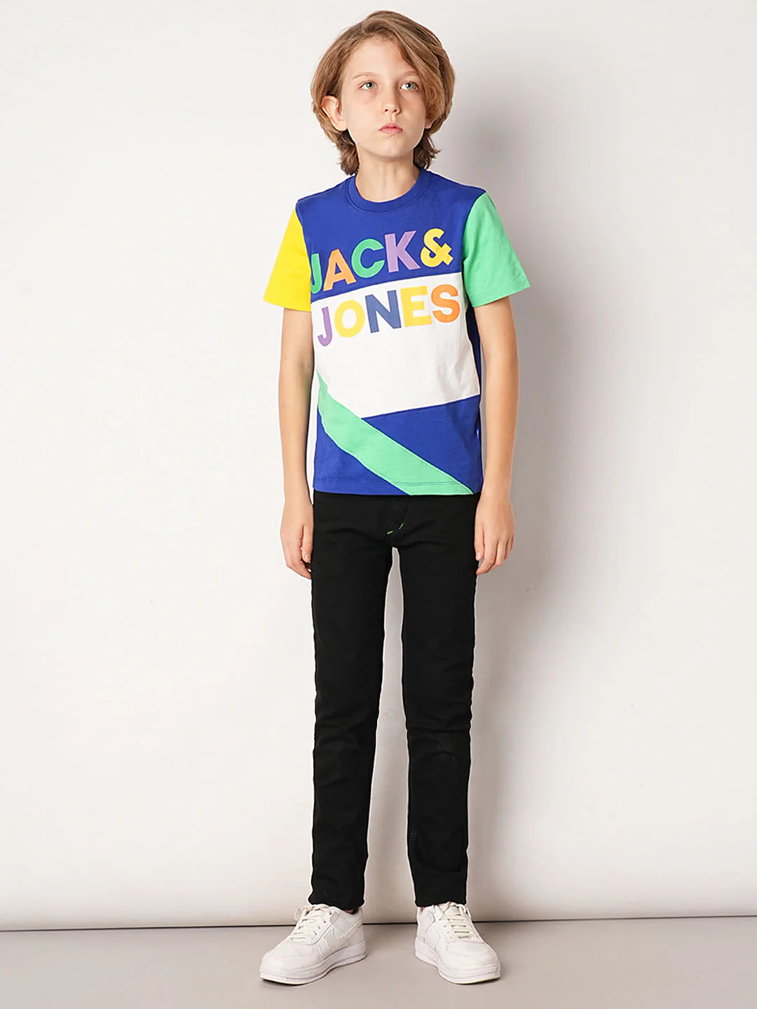 Blue Colourblocked Co-ord Set T-Shirt - Image 5