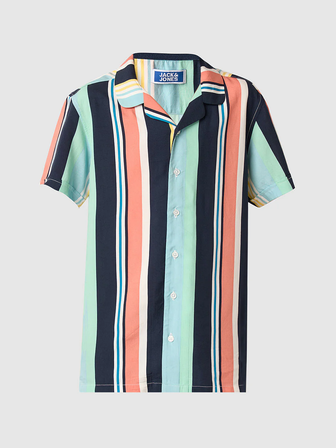 Boys Multi-Colour Striped Co-ord Set Shirt - Image 7
