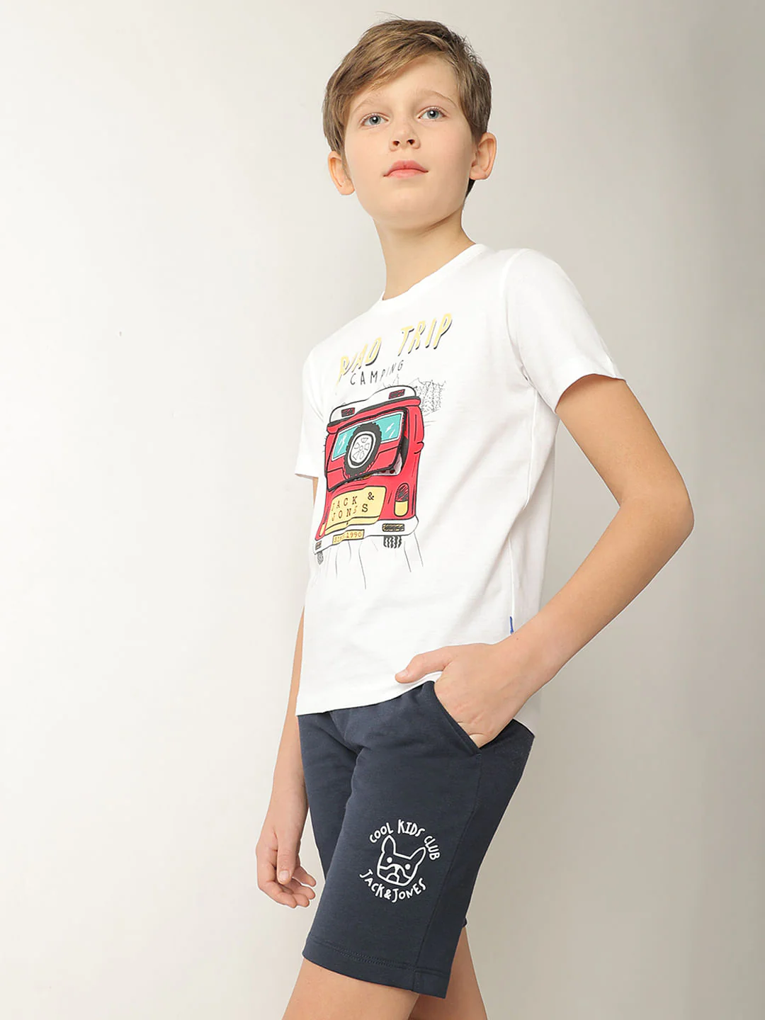 Boys White Road Trip Print T-shirt - Image 3