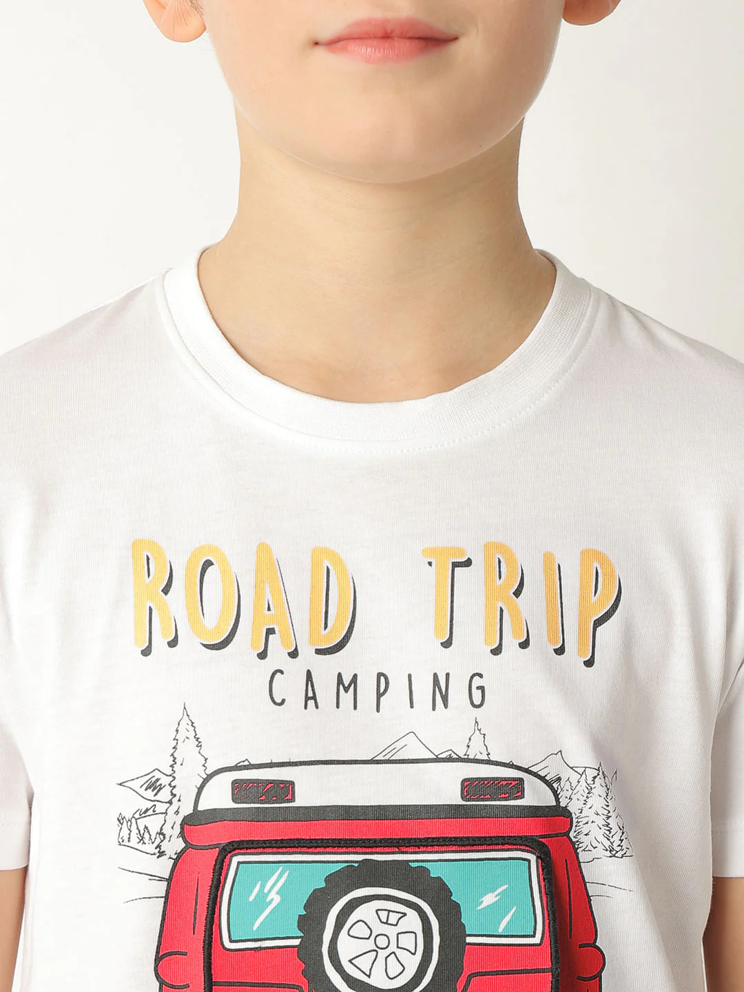 Boys White Road Trip Print T-shirt - Image 6