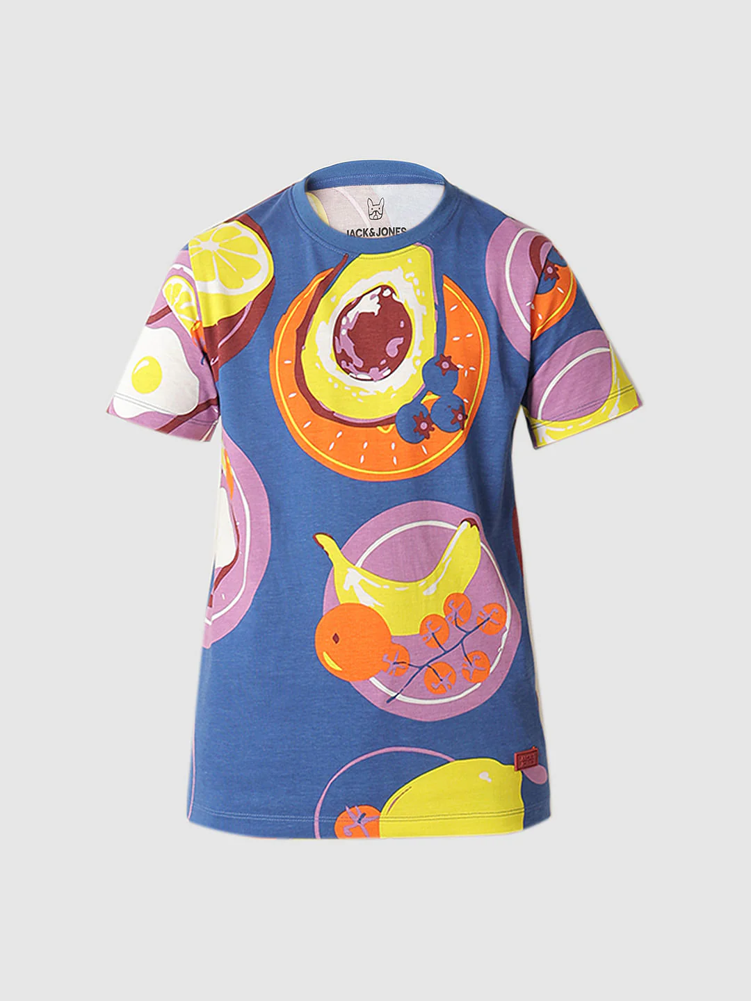 Boys Blue Fruit Print Co-ord Set T-shirt - Image 7