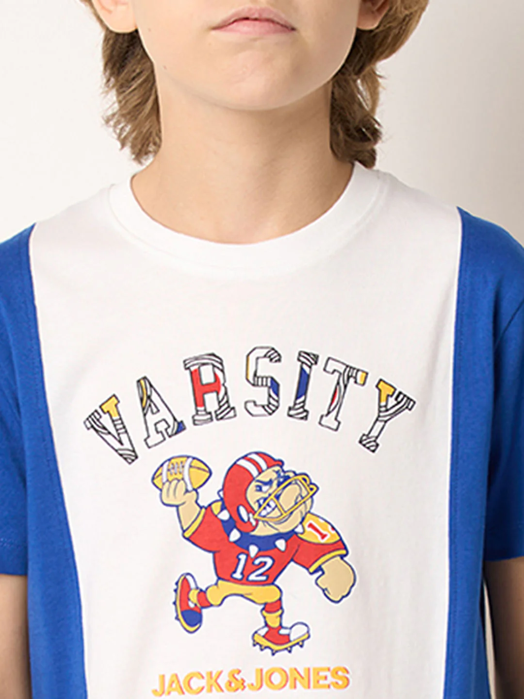 Boys Blue Colourblocked T-shirt - Image 6