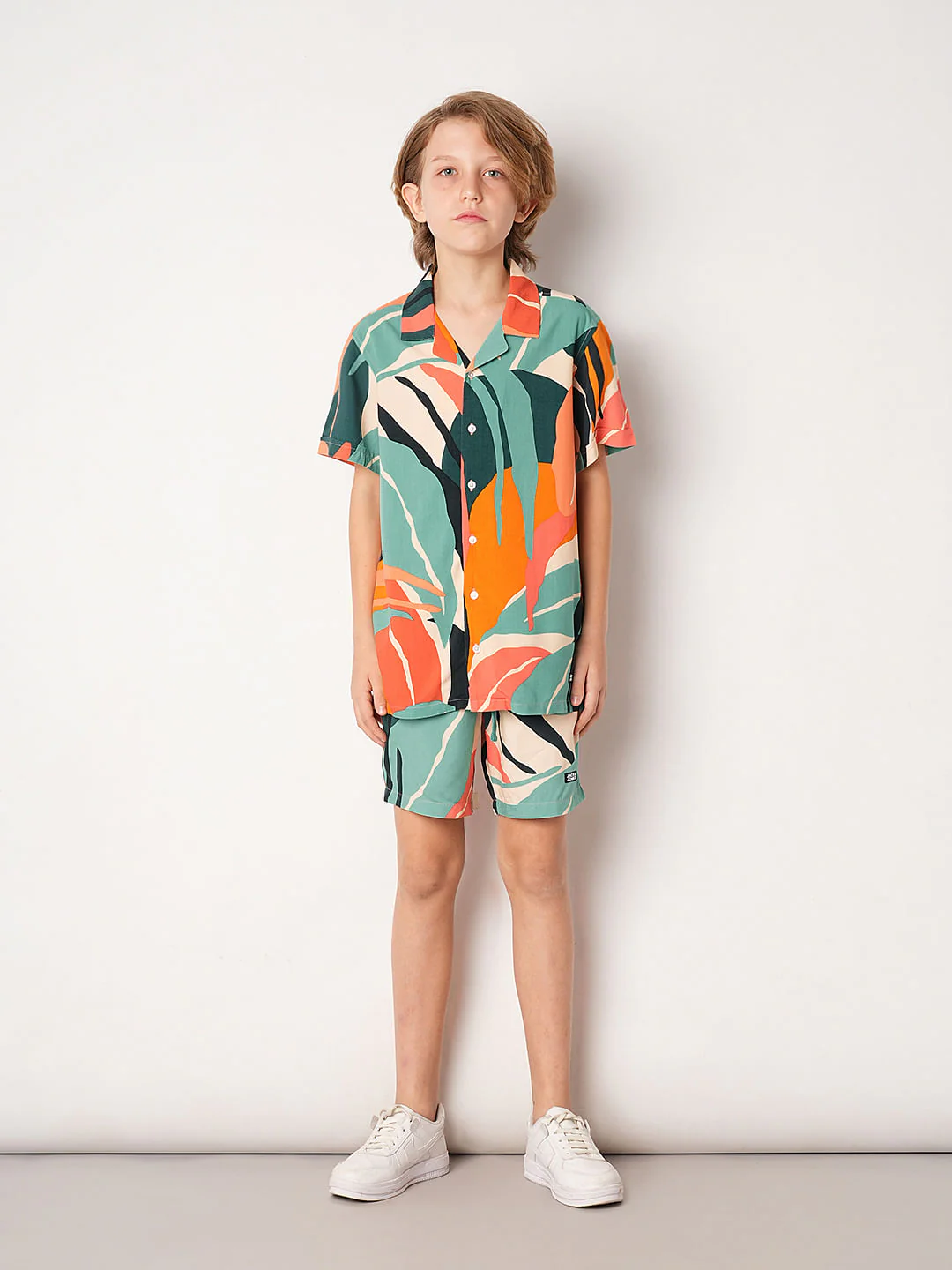 Green Tropical Print Co-ord Set Shirt - Image 5