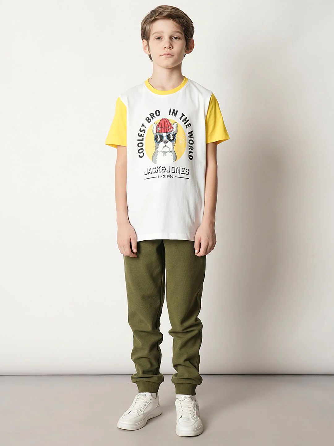 Boys White Colourblocked T-shirt - Image 5