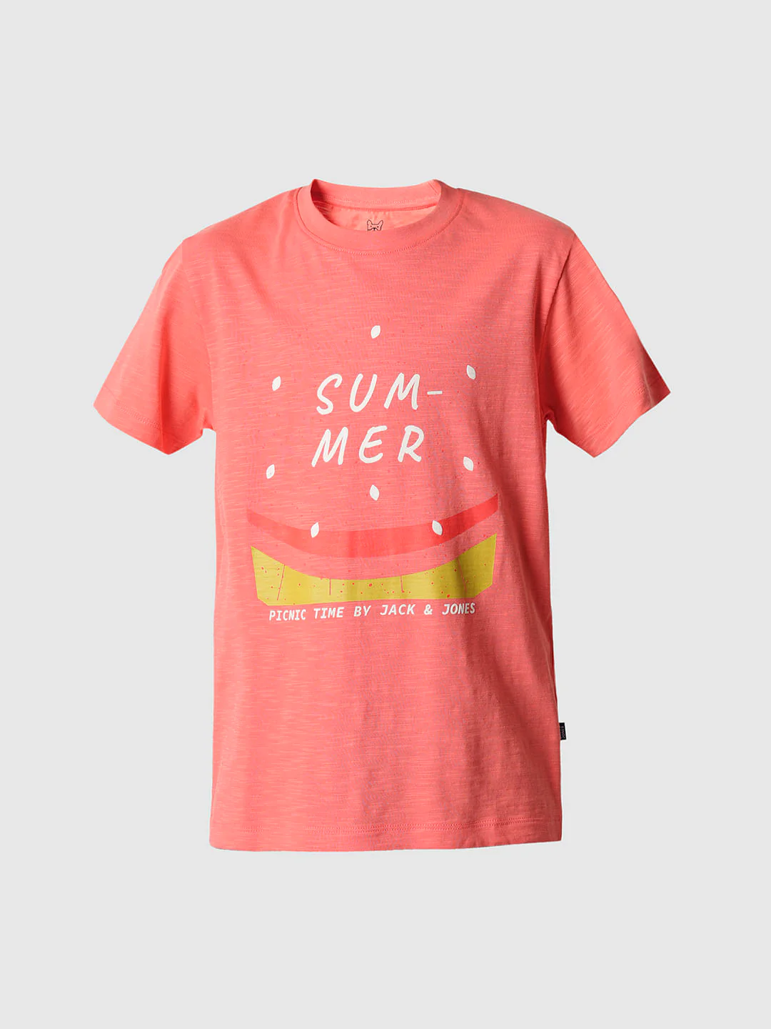 Boys Coral Watermelon Print T-shirt - Image 7
