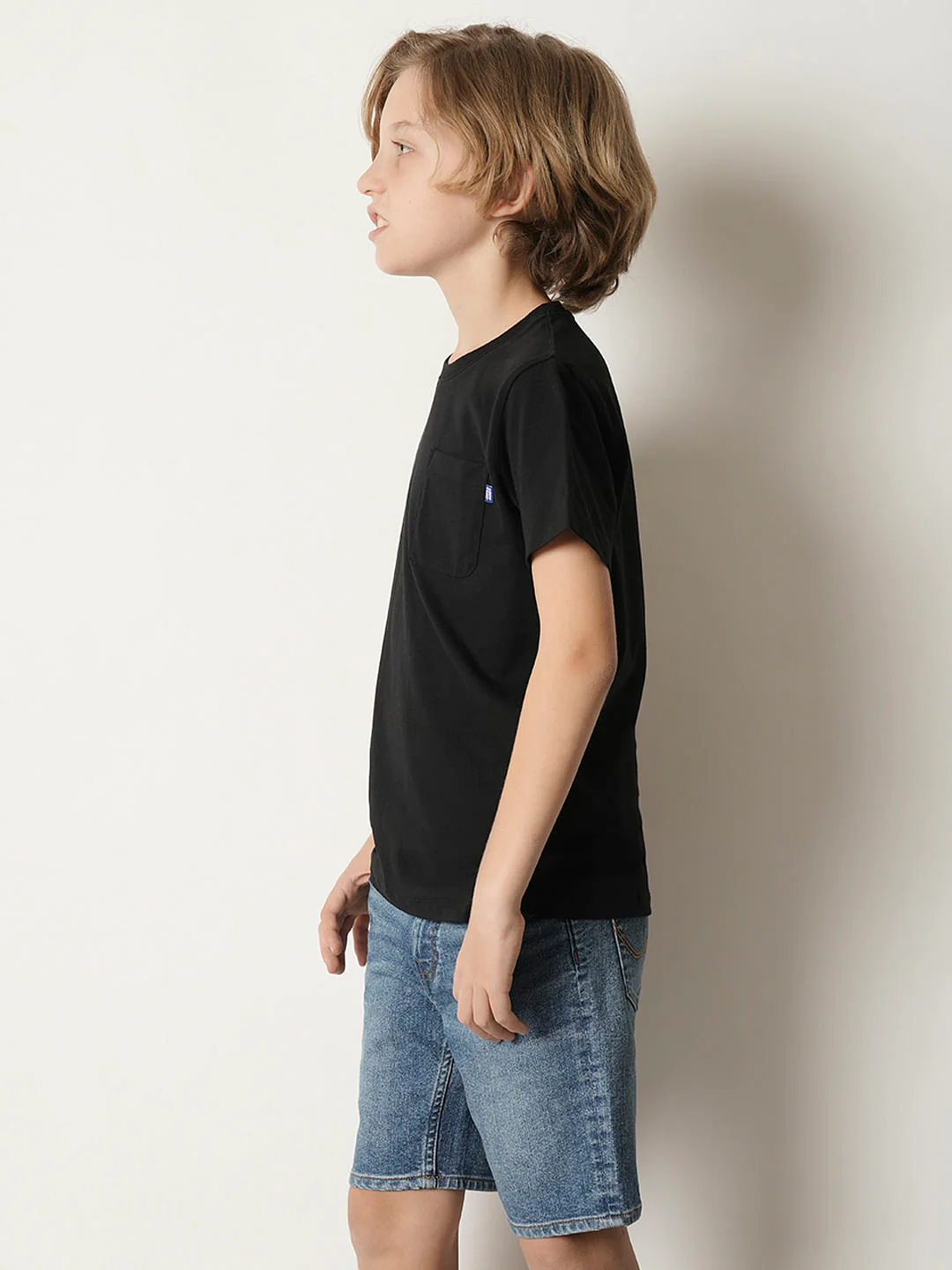 Boys Black Logo Print Crew Neck T-shirt - Image 3