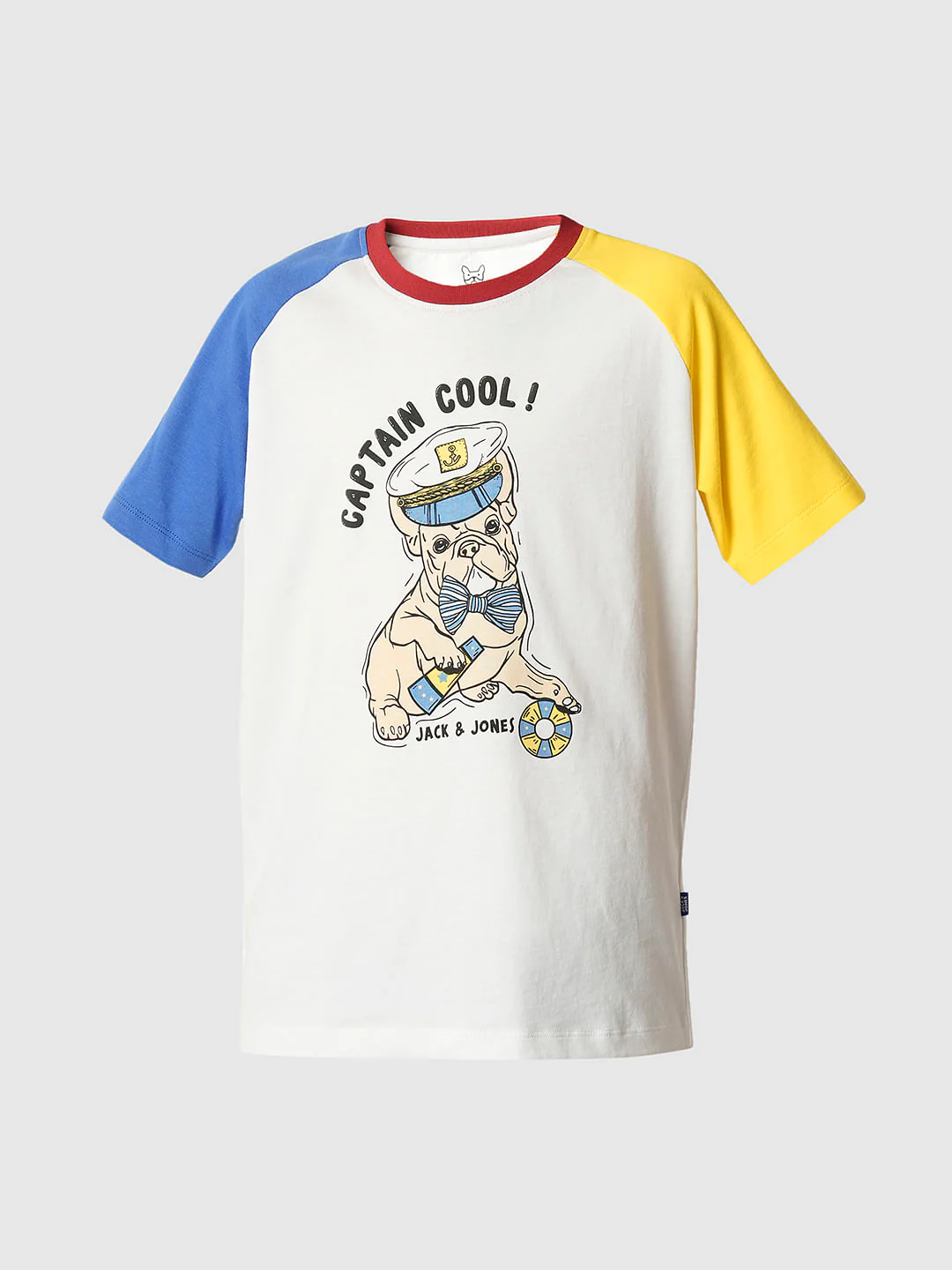 Boys White Colourblocked T-shirt - Image 7