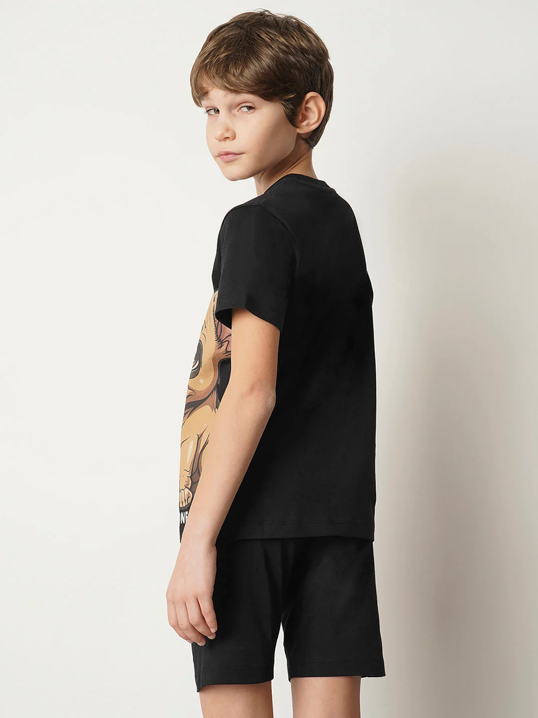 Boys Black Confused Dog T-shirt - Image 4