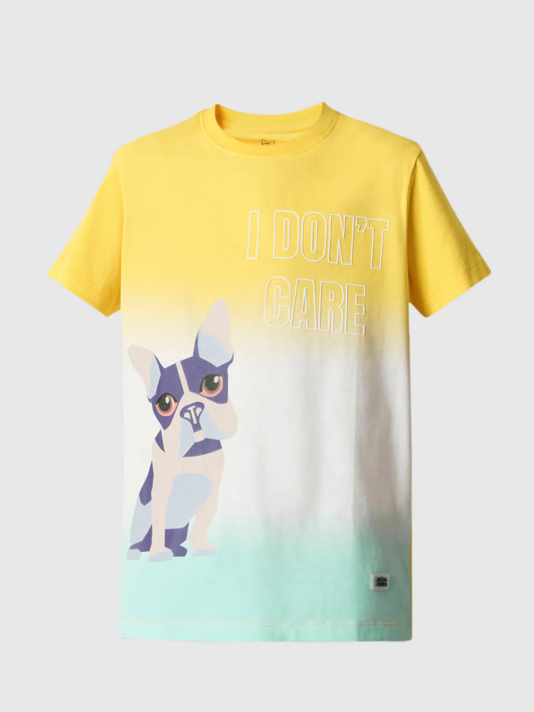 Boys Yellow Ombre Print T-shirt - Image 7