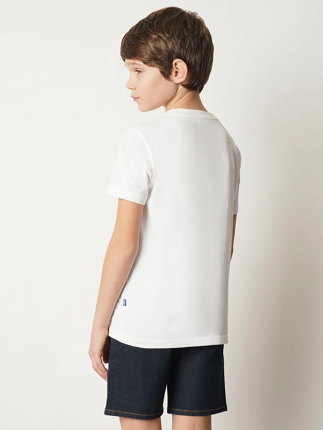 Boys White Text Print T-shirt - Image 4