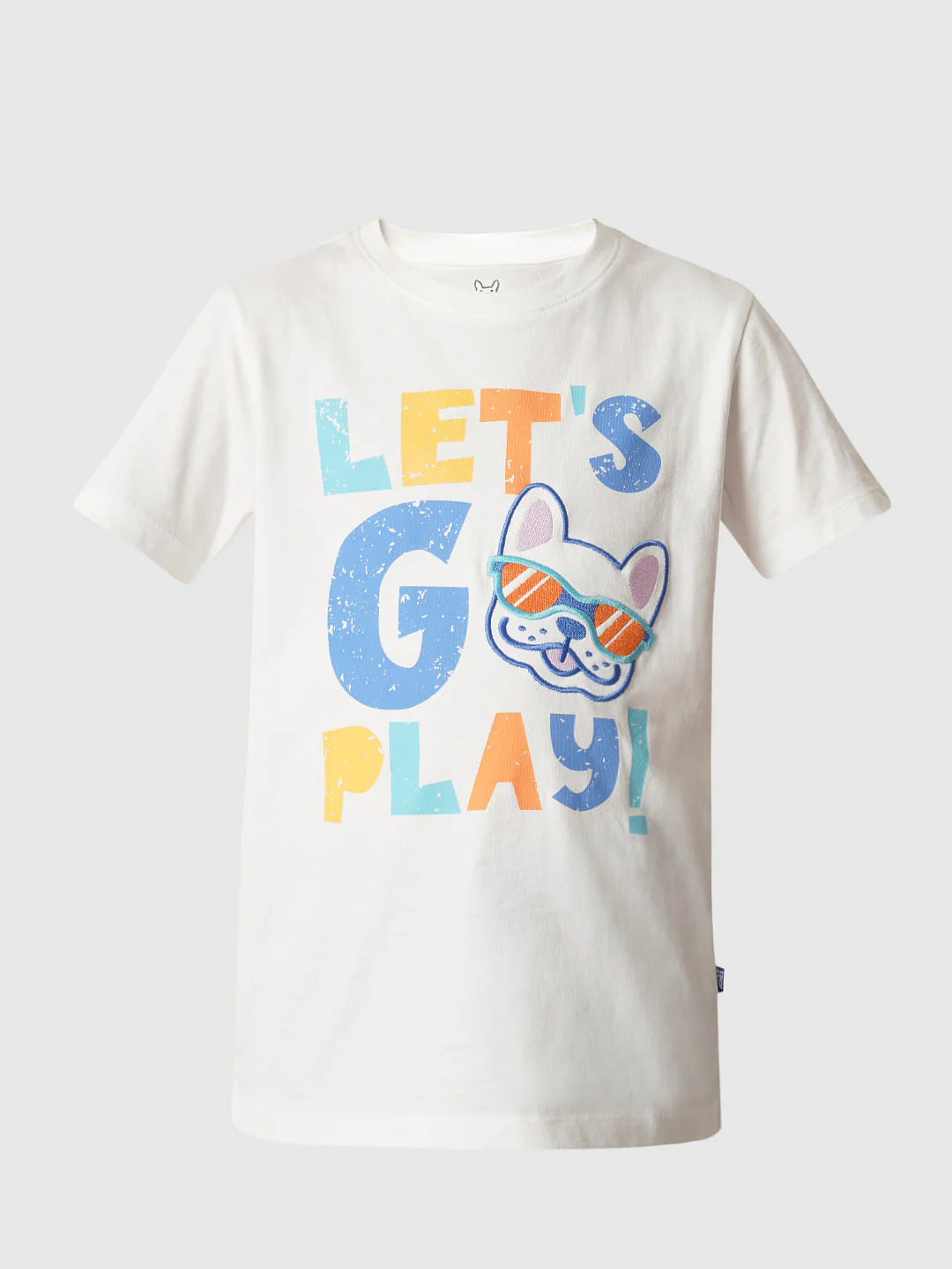 Boys White Text Print T-shirt - Image 7