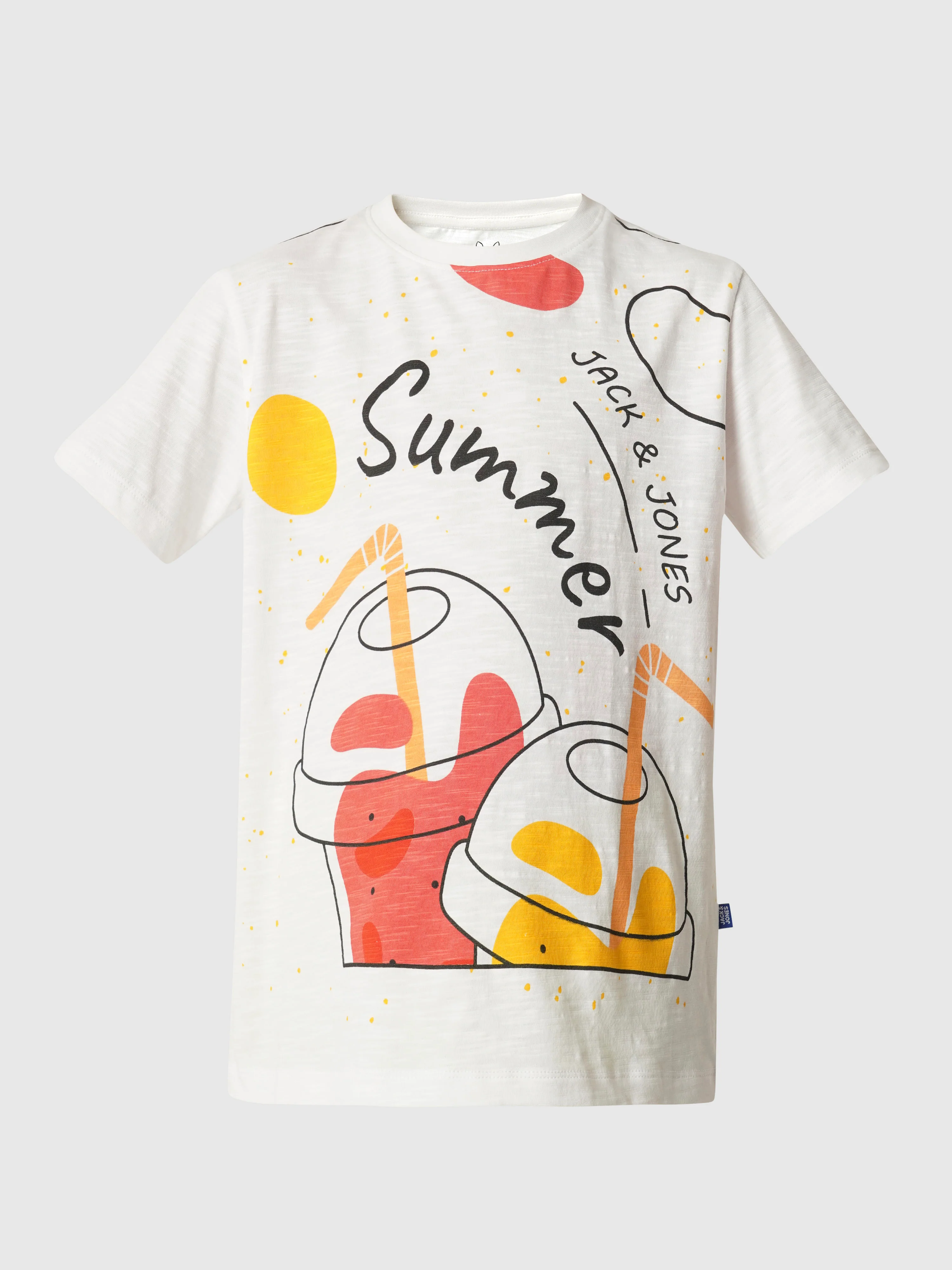 Boys White Graphic Print T-shirt - Image 7