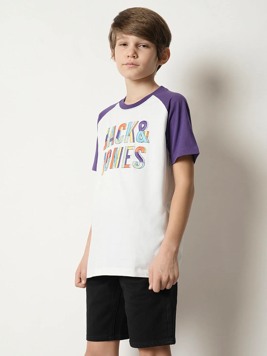 Boys White Colourblocked T-shirt - Image 3