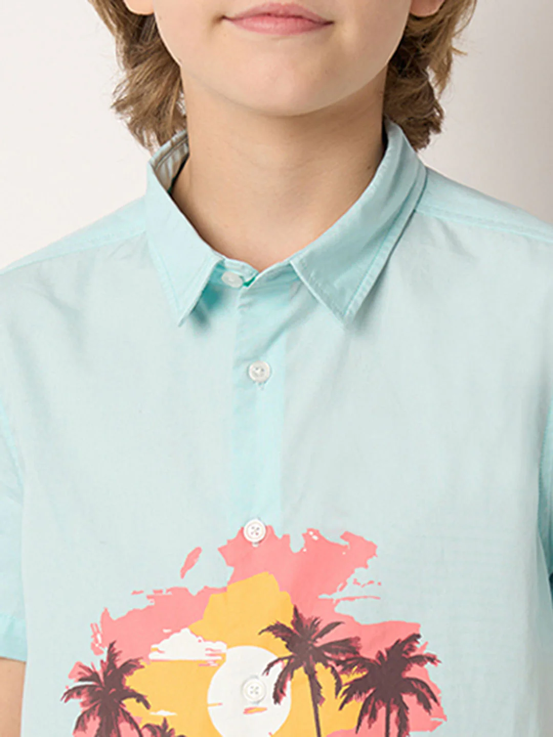 Boys Blue Graphic Print Shirt - Image 6