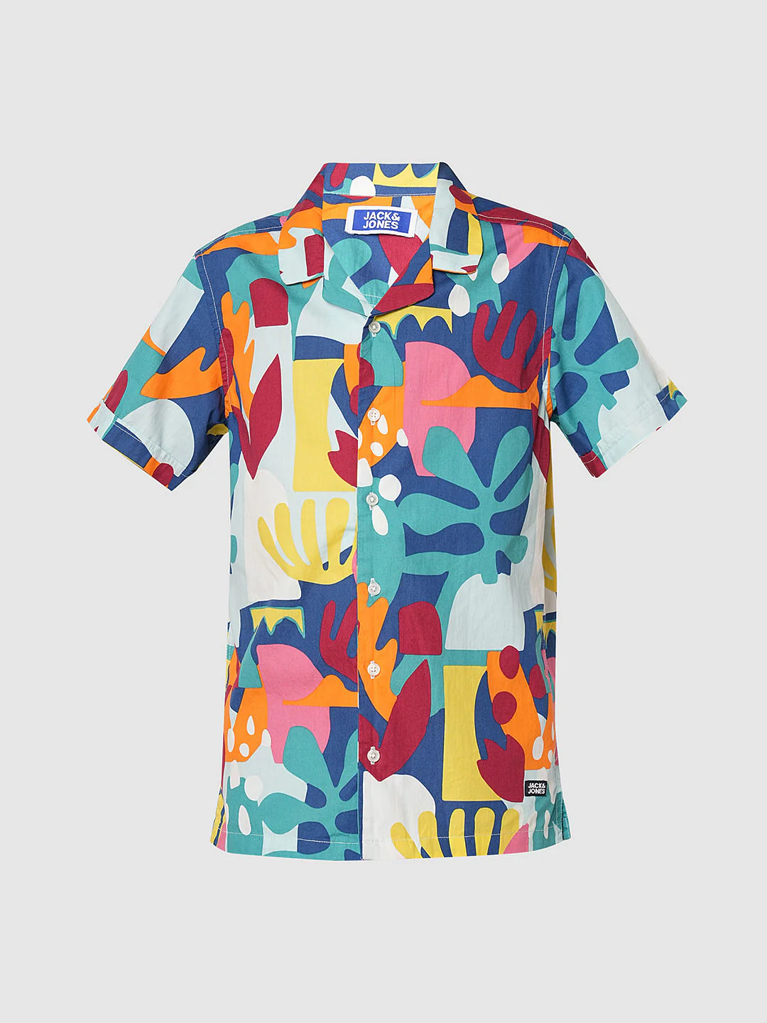 Boys Blue Printed Co-ord Set Shirt - Image 7