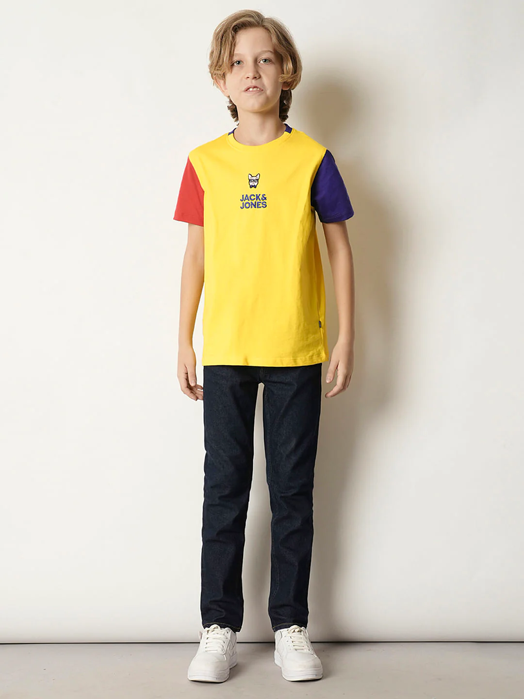 Boys Yellow Colourblocked T-shirt - Image 5