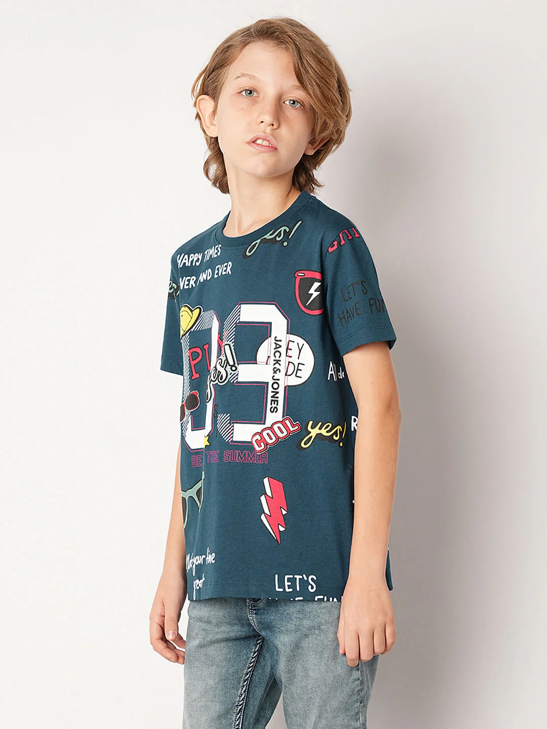 Blue Varsity Print T-Shirt - Image 3