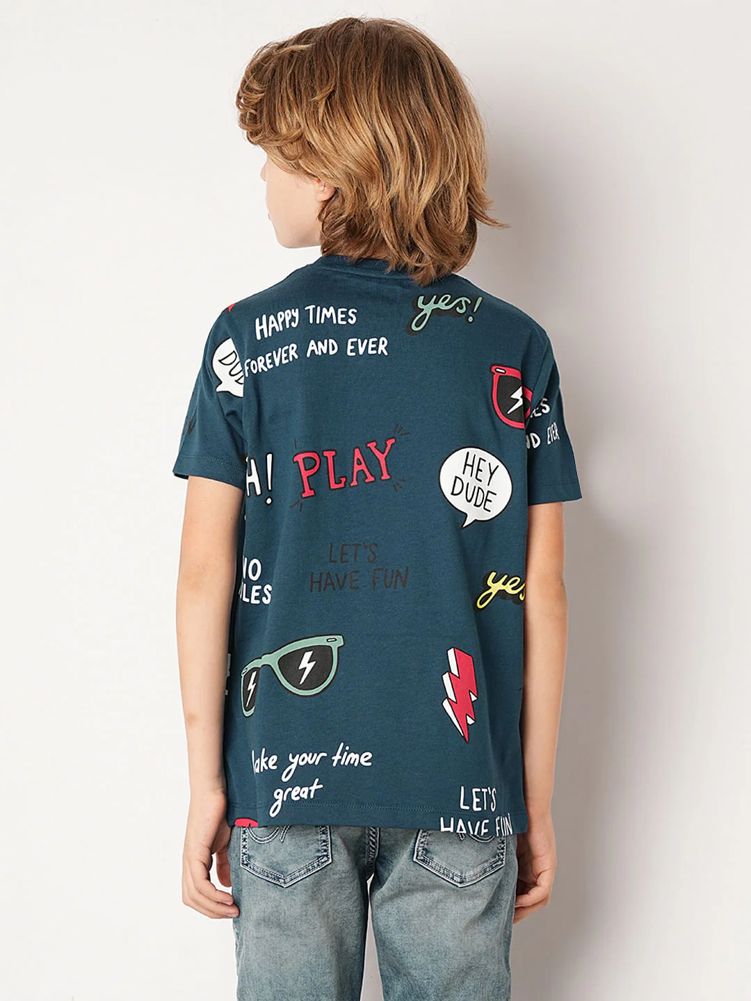 Blue Varsity Print T-Shirt - Image 4