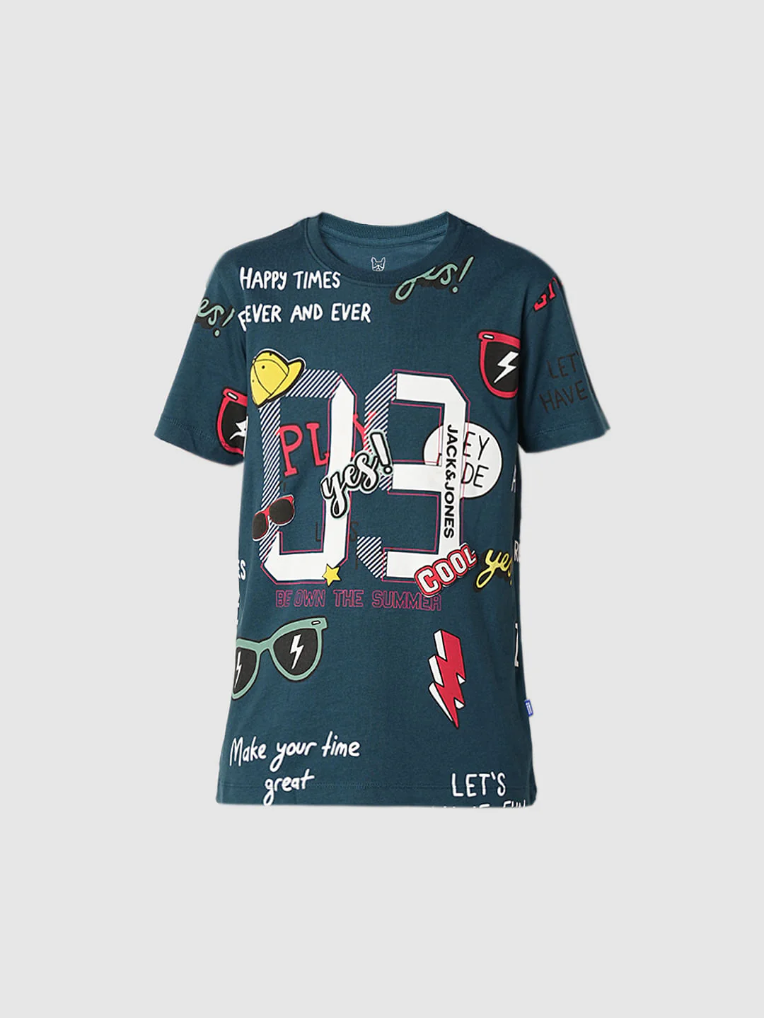 Blue Varsity Print T-Shirt - Image 7