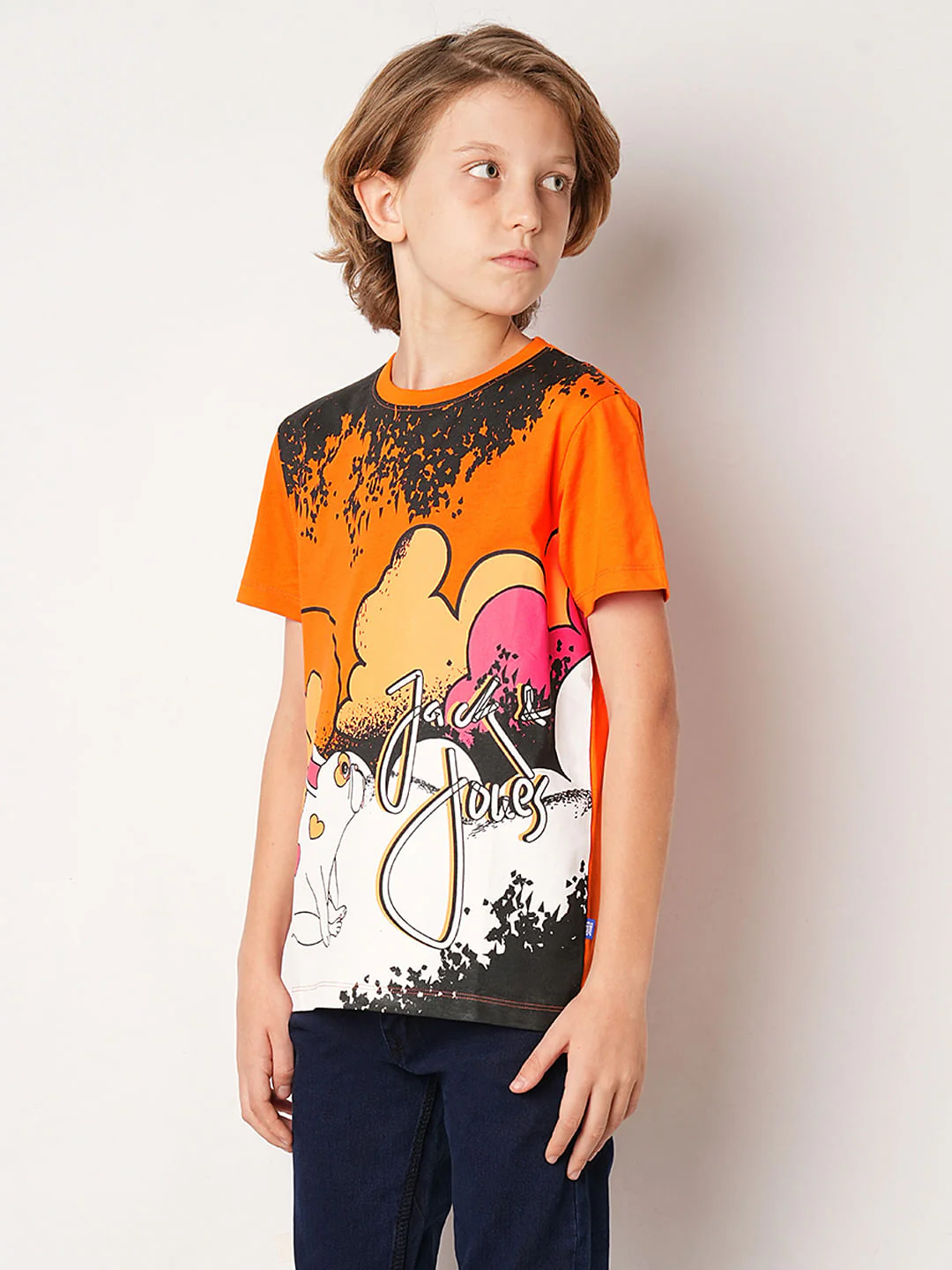 Orange Graphic Print T-Shirt - Image 3