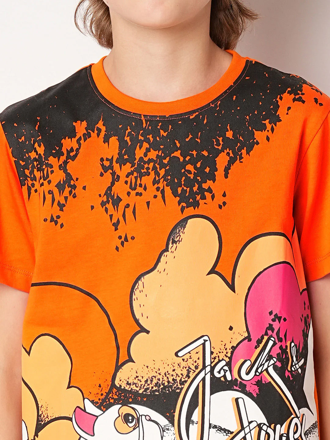 Orange Graphic Print T-Shirt - Image 6