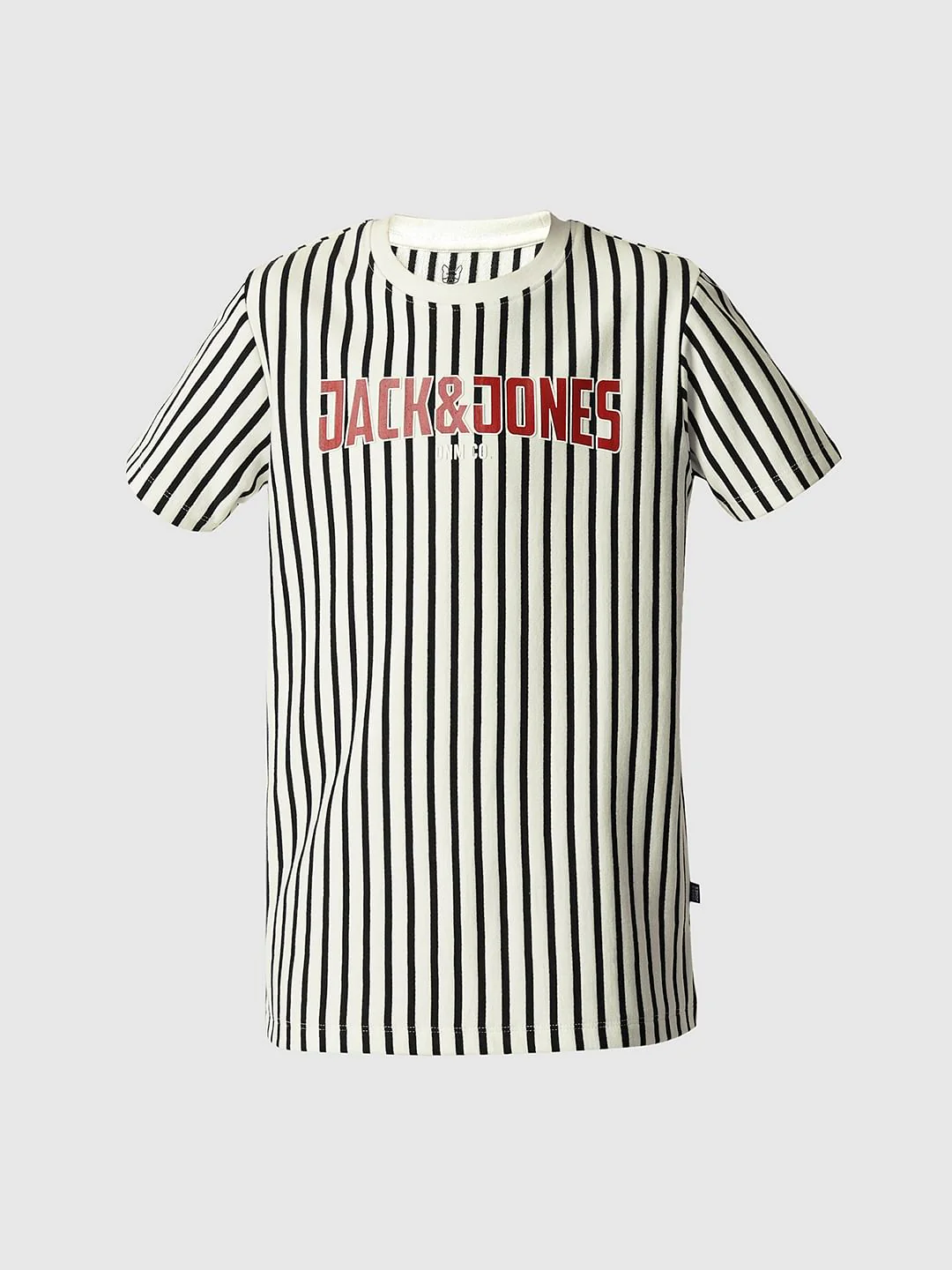 Boys Black & White Striped T-shirt - Image 7
