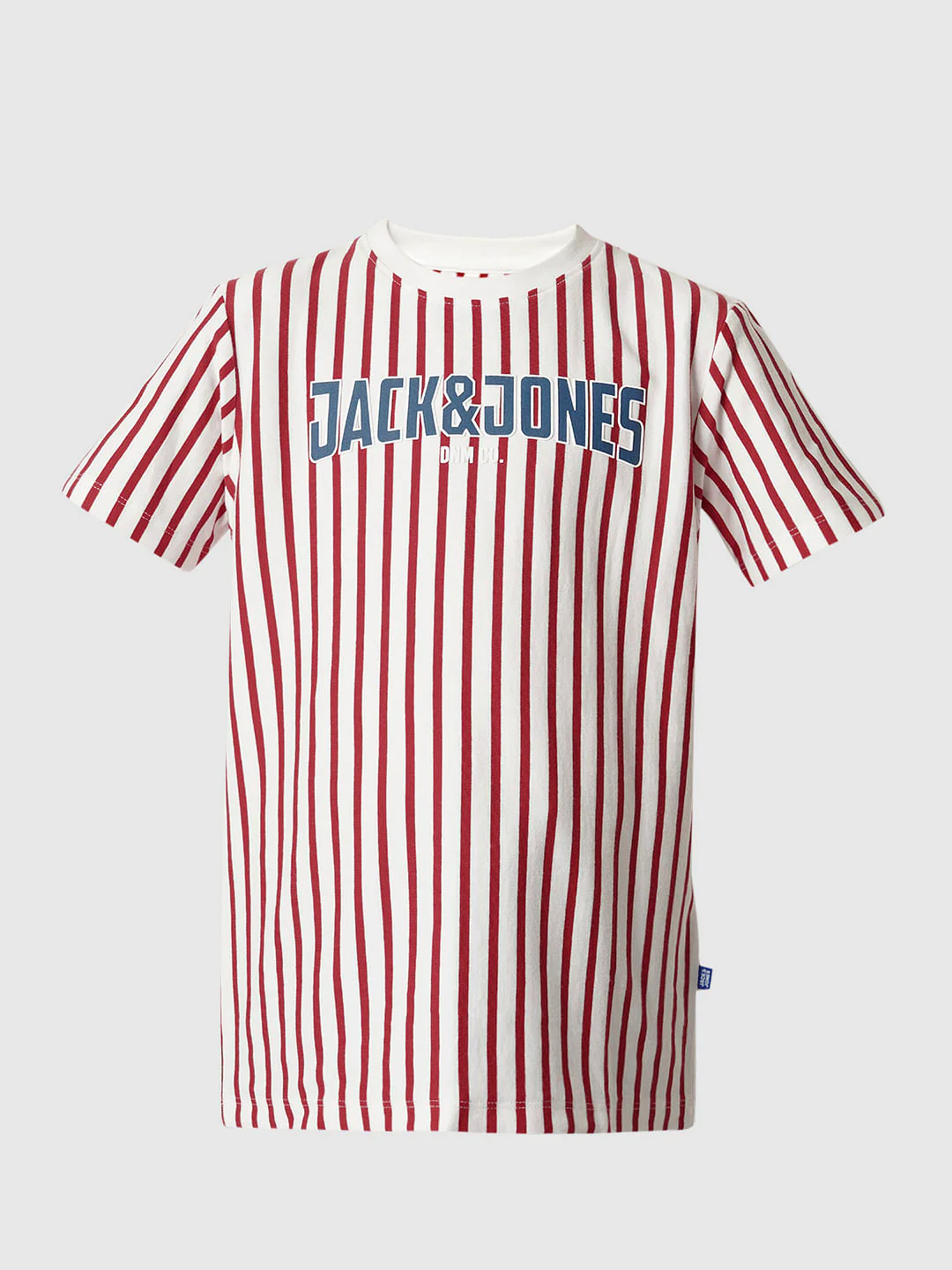 Boys Red Striped Crew Neck T-shirt - Image 7