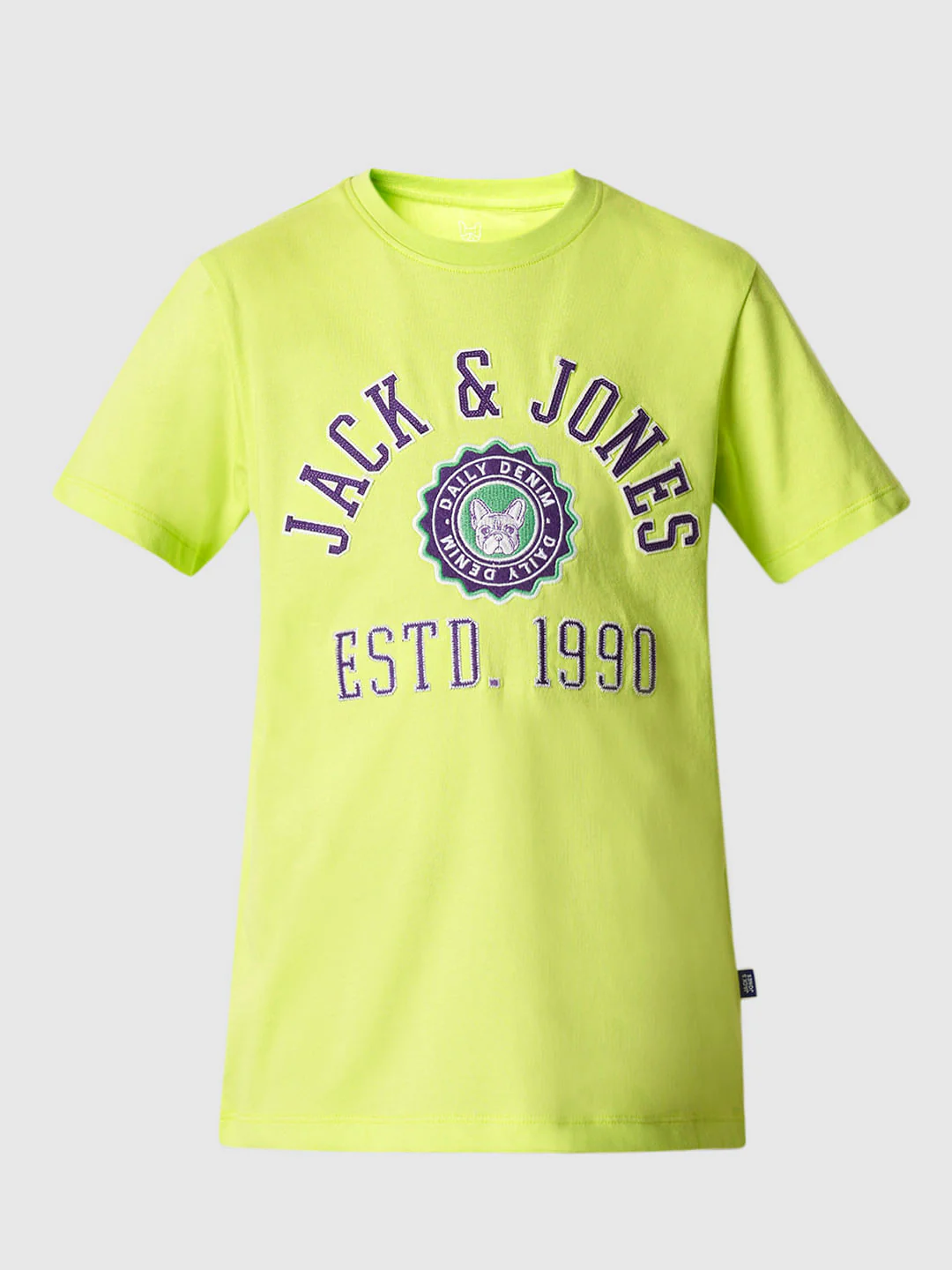 Boys Green Embroidered Text T-shirt - Image 7