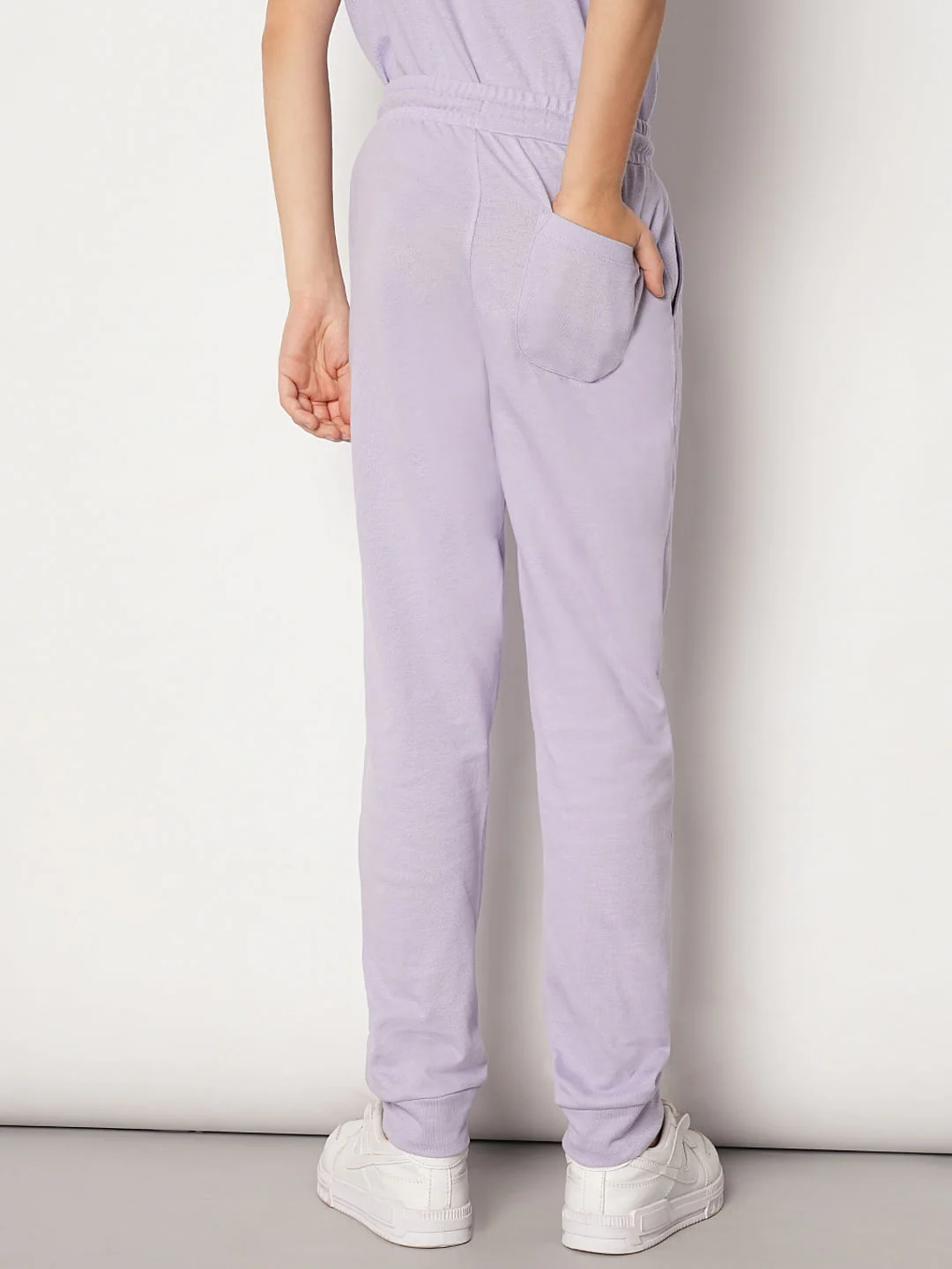 Boys Lilac Printed Co-ord Set Sweatpants - Image 4