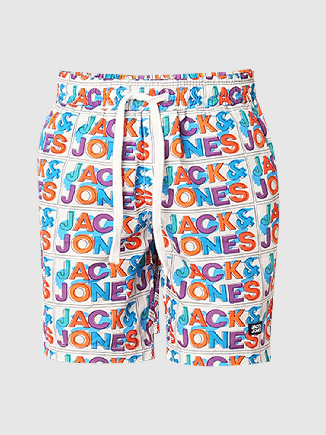 White Logo Print Co-ord Set Shorts - Image 7