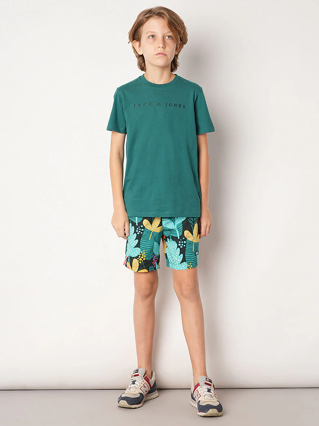 Green Tropical Print Shorts - Image 5