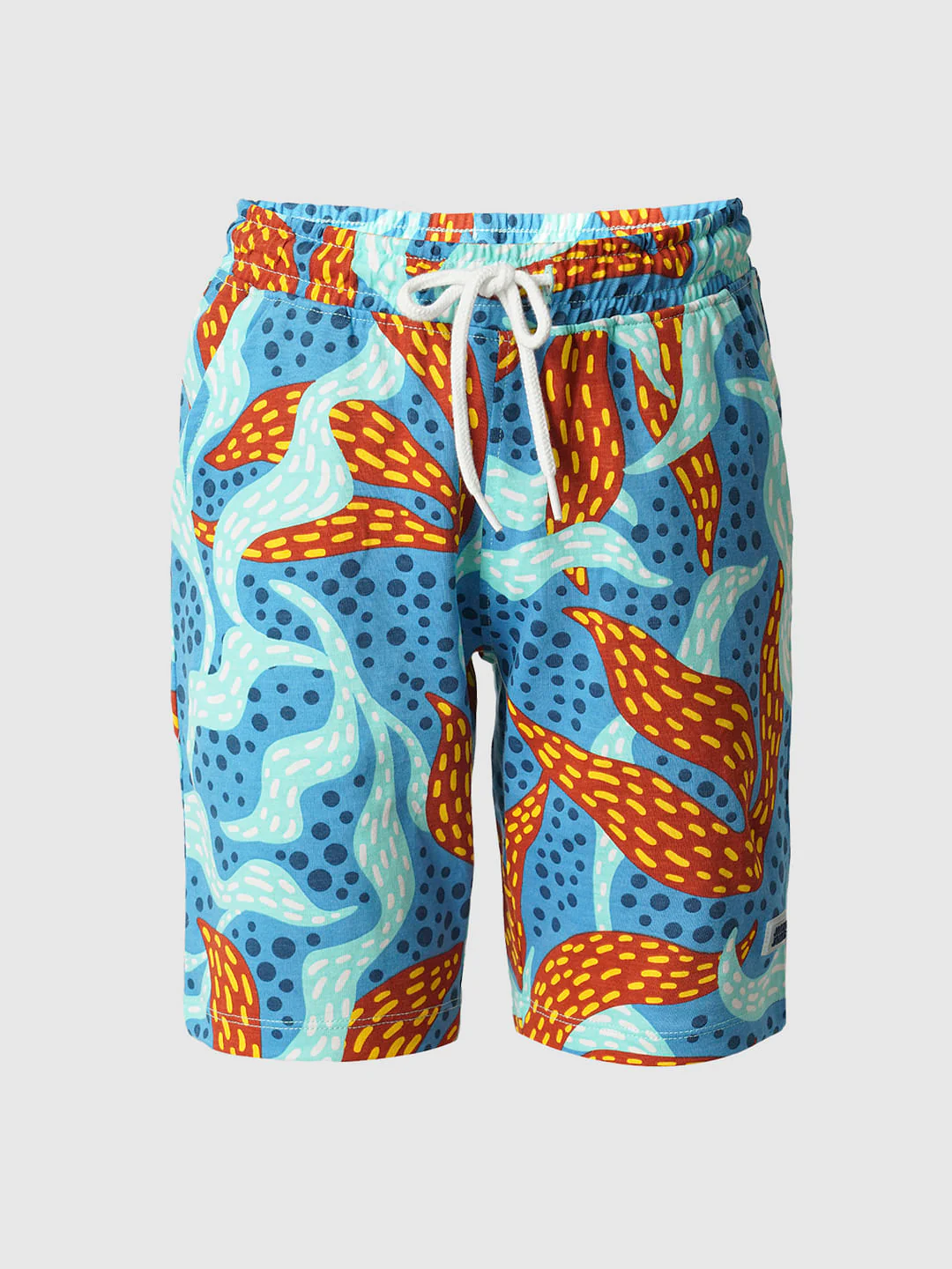 Boys Blue Coral Print Co-ord Set Shorts - Image 7