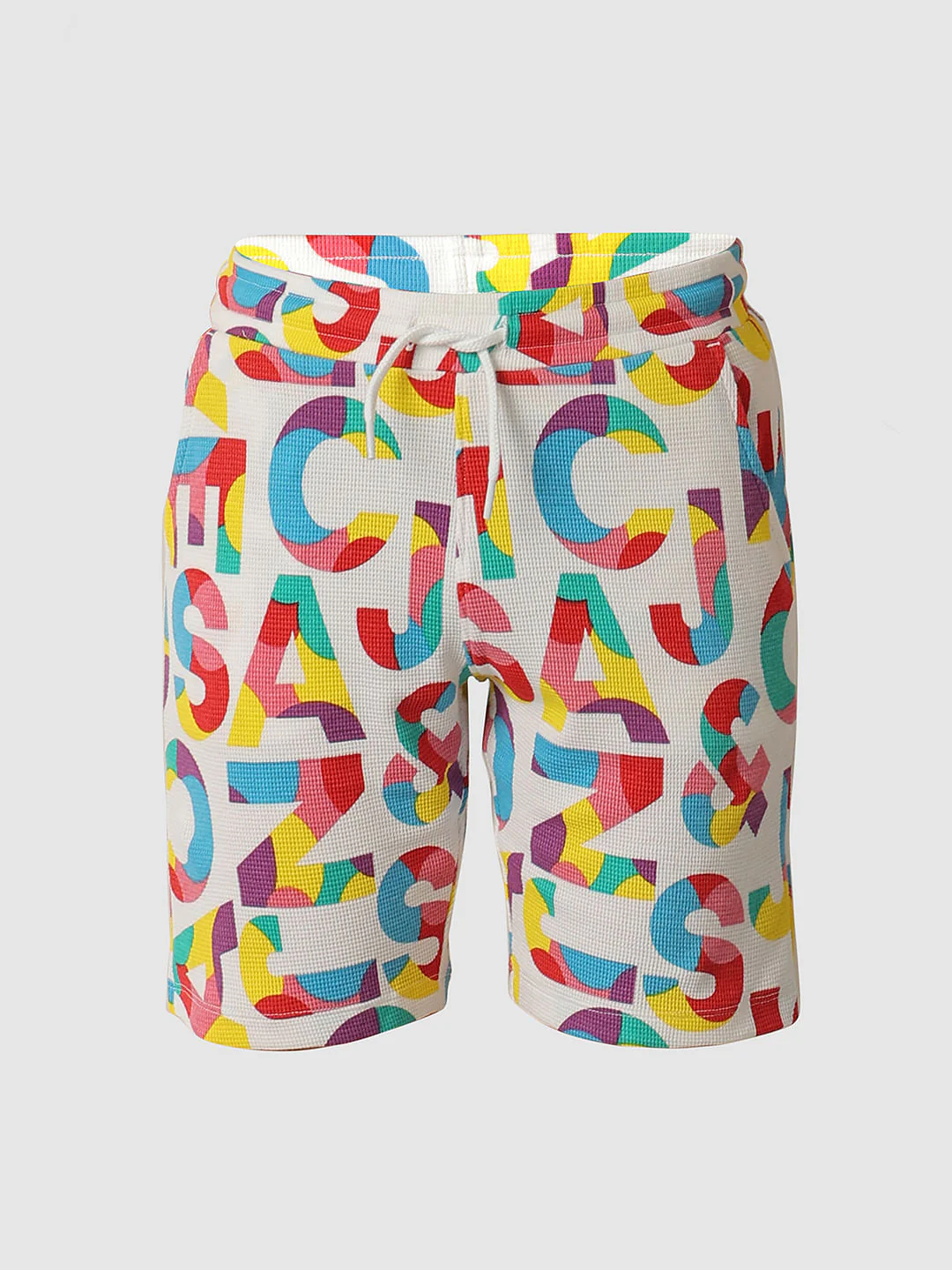 Boys White Logo Print Co-ord Set Shorts - Image 7