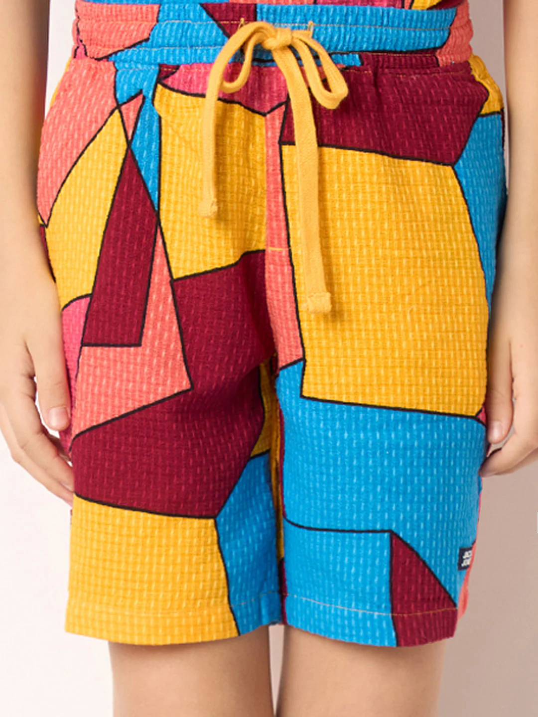 Boys Multi-Colour Abstract Print Co-ord Set Shorts - Image 6