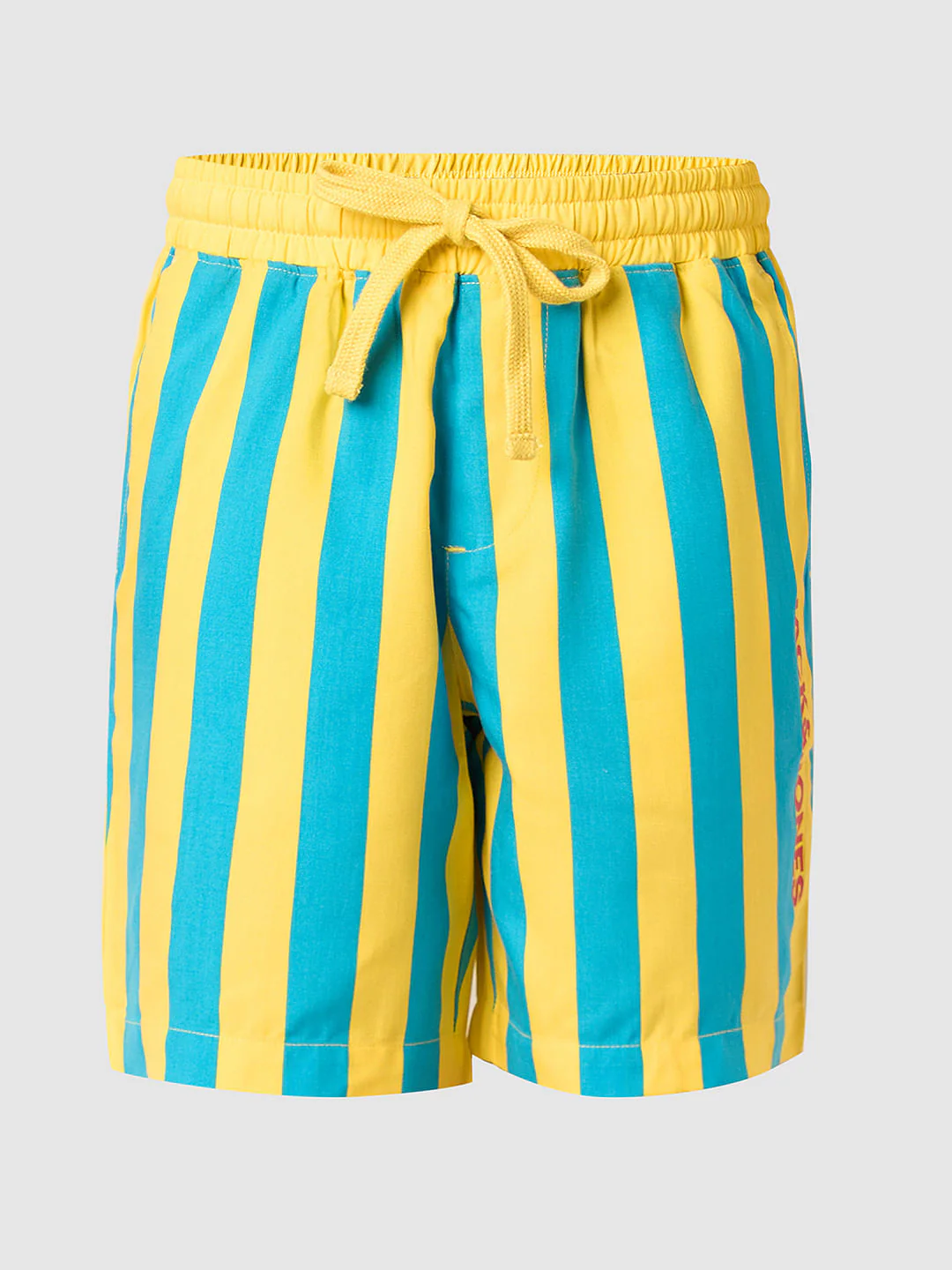 Boys Yellow Striped Co-ord Set Shorts - Image 7