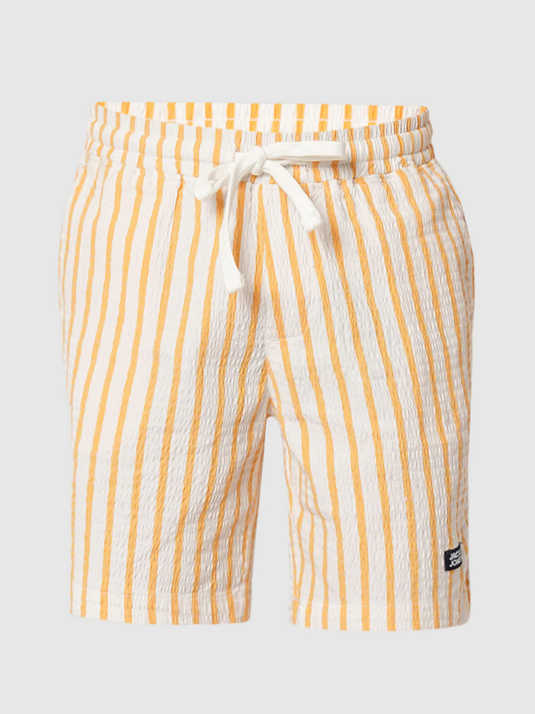 Boys Yellow Striped Co-ord Set Shorts - Image 7