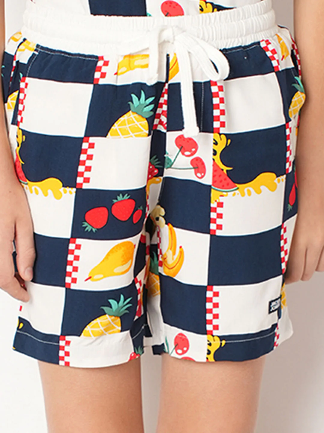 Boys Blue Check Co-ord Set Shorts - Image 6