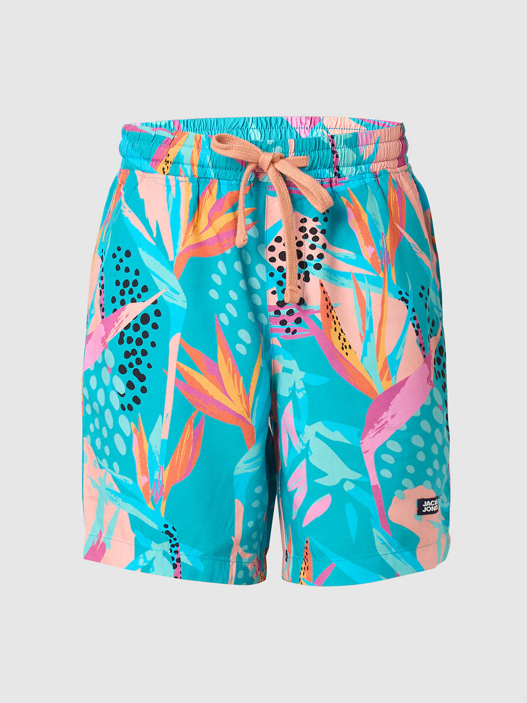 Boys Blue Tropical Print Co-ord Set Shorts - Image 7