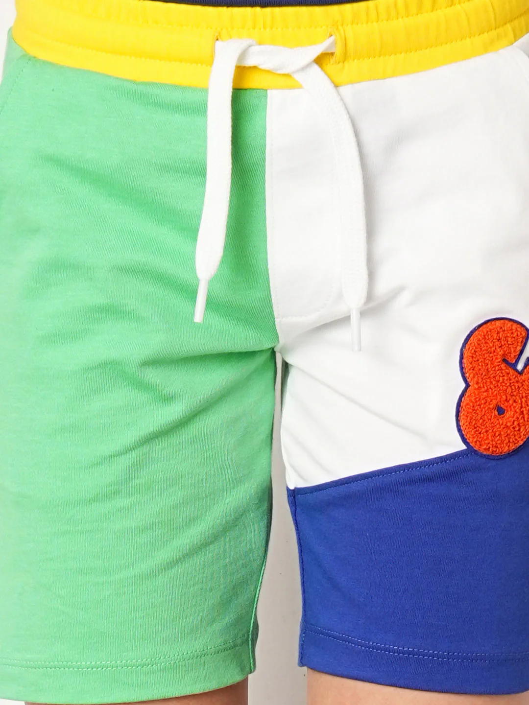 Blue Colourblocked Co-ord Set Shorts - Image 6
