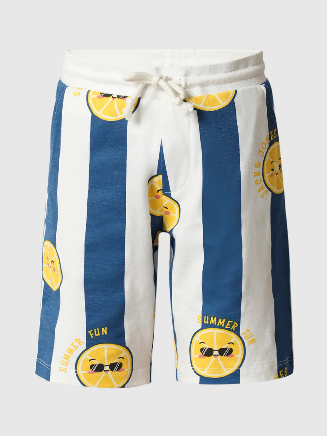Boys Blue Smiley Print Co-ord Set Shorts - Image 7