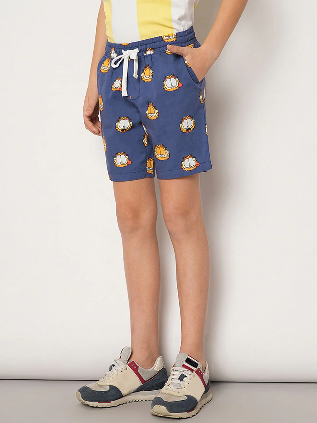 Blue Garfield Printed Shorts - Image 3