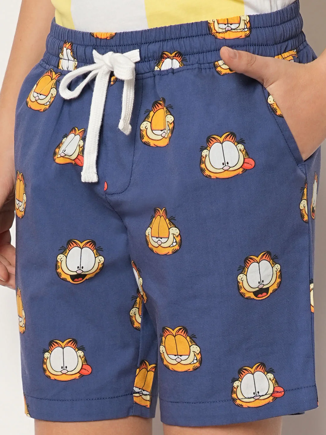 Blue Garfield Printed Shorts - Image 6