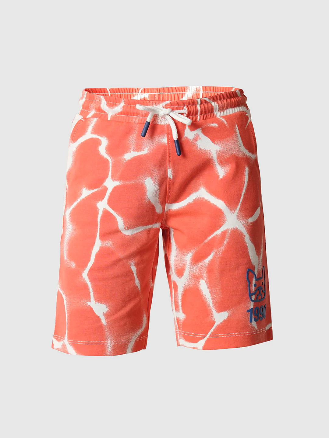 Boys Orange Tie & Dye Co-ord Set Shorts - Image 7