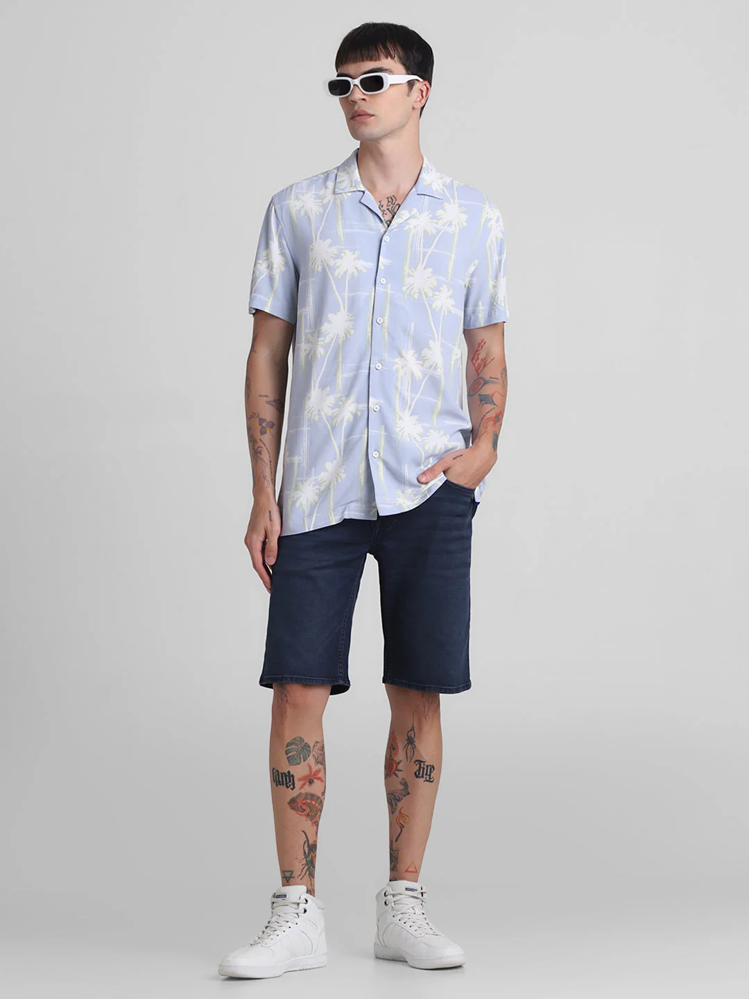 Dark Blue Denim Shorts - Image 5