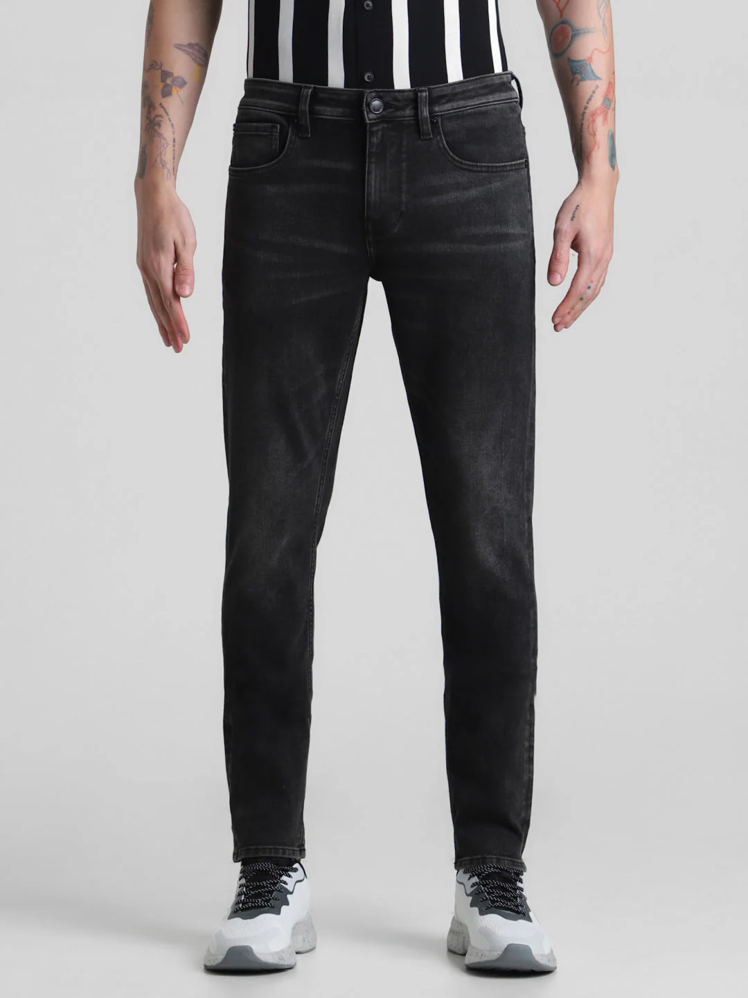 Black 5 Pocket Glenn Slim Fit Jeans - Image 7